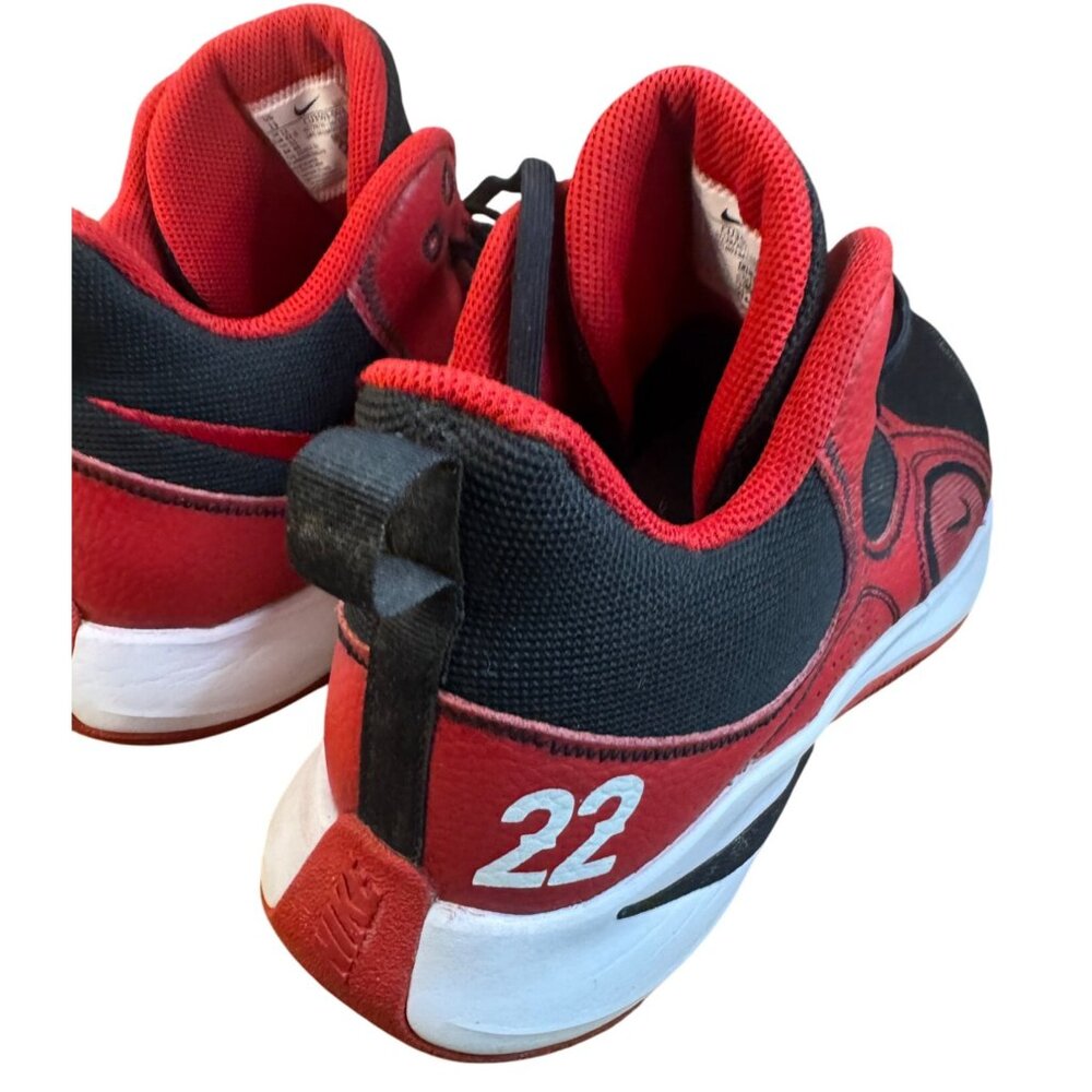 Size 13 Nike Fly By Mid 2 Mens Size 13 Black Red Basketball Shoes Sneakers .LOGO - Picture 12 of 16